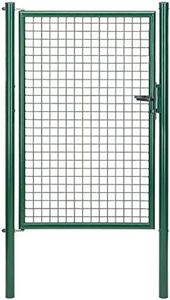 Alberts Wellengitter-Einzeltor mit Zubehör, Breite 100 cm, Höhe 150 cm, grün, zum Einbetonieren, Pfostenstärke 60 mm