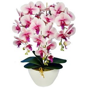 Kunstpflanze Damich 3pgrj künstliche Orchidee im Blumentopf Kunstblume Dekoration Pflanze Blume Höhe ca. 60cm