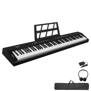 FCH Digitales Piano Keyboard 88 Tasten, tragbares elektronisches Musikinstrument, MIDI Bluetooth,für Kinder und Anfänger, mit Tragetasche