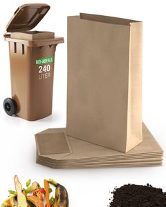BIOGLÜCK® - 240 Liter Biomüllsäcke/Papiersäcke. Die ultimative Lösung für eine saubere und geruchsfreie Biomülltonne.