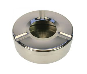 Wind-Aschenbecher 11 x 3,5 x 11 cm Edelstahl Ascher Gastronomie Bistro Zigarette