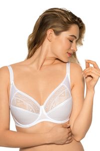 GAIA - BH 059 - Damen BH Soft Unterwäsche Bügel-Bh Dessous Spitze Unterwäsche Dessous - Weiß - 95B