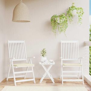 vidaXL Gartenstuhl-Kissen 2 Stk. Creme 40x40x4 cm Oxford-Gewebe