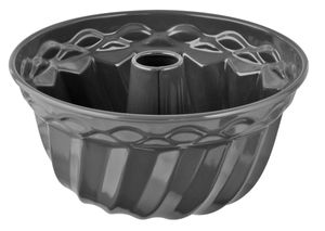 Dr. Oetker Gugelhupfform Ø 22 cm EXCLUSIVE, traditionelle Backform für köstlichen Gugelhupf, Kuchenform mit Emaille-Versiegelung (Farbe: Grau-Braun/Crème), Menge: 1 Stück