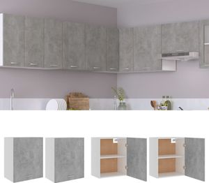 vidaXL Hängeschränke 2 Stk. Lyon Betongrau 50x31x60 cm Holzwerkstoff