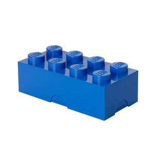 LEGO Vesperbox Lunchbox Box 8er, 20x10x8 cm, stapelbar, Farbe:blau