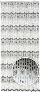Kobolo Türvorhang Mountain Perlenvorhang - schwarz weiß - Balkon / Terrassentür - 90x200 cm