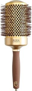 Olivia Garden Expert Blowout Shine Okrągła szczotka do włosów z falistym włosiem Gold & Brown 65 mm