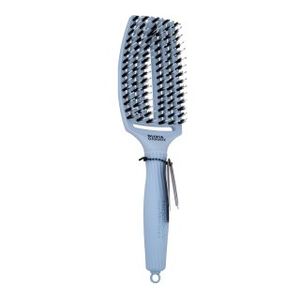 Olivia Garden Fingerbrush Combo Pastel Blue zakřivený plochý kartáč na vlasy