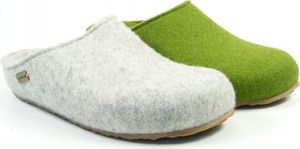 Haflinger Schuhe Damen Herren Hausschuhe Pantoffeln Wolle Grizzly Michel 711033, Größe:37 EU, Farbe:Grau