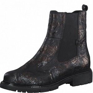 JANA 100% COMFORT 8-8-25417-27/008 BLACK STRUCTUR Klassische Stiefeletten  HW 21/22, Spocc:37