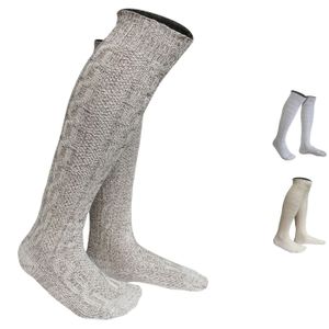 Lange Trachtensocken Strümpfe Socken 70cm, Größe:44-46, Farbe:Meliert