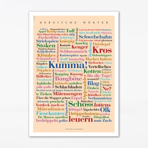 Poster Bergische Wörter (30x40 cm)
