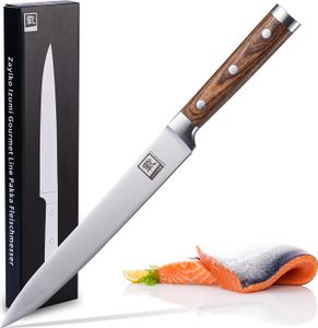 Zayiko Fleischmesser 20,00 cm Klinge I Scharfes Küchenmesser und Profi Kochmesser aus deutschem Stahl mit Pakkaholzgriff und Geschenkbox Serie Zayiko IZUMI Zayiko Fleischmesser 20,00 cm Klinge I Scharfes Küchenmesser und Profi Kochmesser aus deutschem Stahl mit Pakkaholzgriff und Geschenkbox Serie Zayiko IZUMI