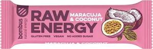 Riegel RAW ENERGY Passionsfrucht Kokosnuss glutenfrei 50 g Bombus