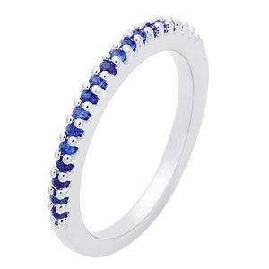 Süße Frauen Regenbogen Farbe Strass eingelegten Fingerring Hochzeit Schmuck Geschenk-Blau,US 9