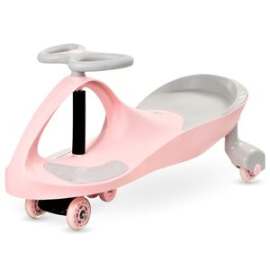 Kleinkinderfahrzeug, Auto Twist Car mit Lenker, Kautschuk Räder, Belastbar bis 120 kg, Pink LED