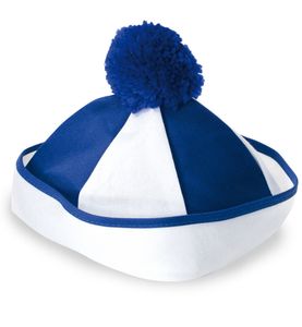 Bobbymütze blau weiß Fasching Karneval Halloween Verkleidung Mütze Bobby Seemann