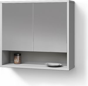Livinity Spiegelschrank ATERNO, 70 x 65 cm mit 2 Türen, Weiß