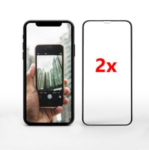 2x iPhone X XS 11 Pro 3D Panzerfolie Curved Glas Displayschutz 9H Full Schwarz Neu