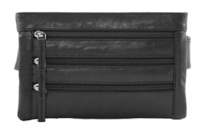 MAESTRO Leder Gürteltasche Beltbag Black schwarz