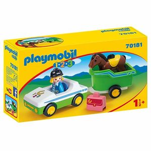 PLAYMOBIL 1.2.3. 70181 PKW mit Pferdeanhänger