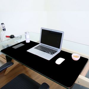 Schreibtischunterlage, Laptop Tischunterlage, Schreibtischschutz Mat, Laptop Mauspad, Kunstleder Beidseitig,Wasserdicht Rutschfest Schreibblock für Büro, Zuhause (120*60cm, Schwarz + Rot)