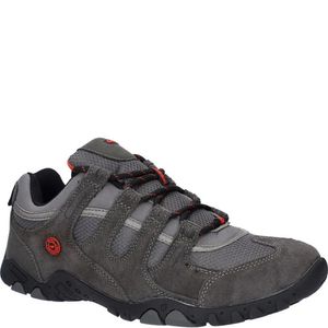 Hi-Tec - Pánská turistická obuv "Quadra II", semiš FS10358 (42 EU) (charcoal/swinging red)