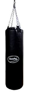BODYCOACH Boxsack gefüllt 29 kg PVC-Leder schwarz 95cm lang hängend Sport Fitness
