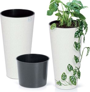 Donica Doniczka Ogrodowa 30 Cm Na Taras Do Ogrodu Domu Eco Wood Biała