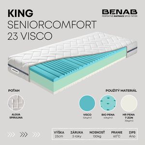 Benab King SeniorComfort 23 Visco Matrac 200 x 220 cm