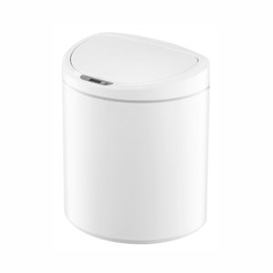 Rijoka Sensor Mülleimer 8L – Kunststoff Weiß – Soft Close – Fingerabdruck frei – Modern Design