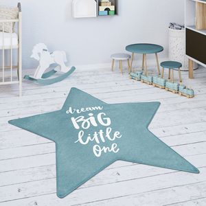 Kinder-Teppich Für Kinderzimmer, Junge / Mädchen versch. Designs, Farben u. Größen Grösse 80 cm Stern-Form