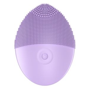 Gesichtsreinigungsbürste Silikon, Anti-Aging Elektrische Wiederaufladbar Massagebürste Wasserdicht Gesichtsbürste(Violett)