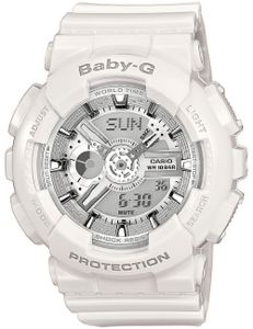 Casio Baby-G silber Damen Armbanduhr 100M Datum Shock-resistant BA-110-7A3ER