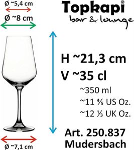 Topkapi elite Aperol Spritz Glas Mudersbach 6er Set