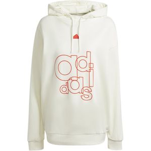 ADIDAS French Terry Print Hoodie Damen weiss S