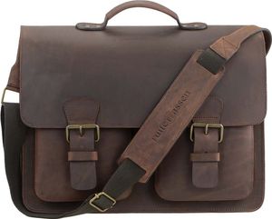 Ruitertassen Lehrertasche 42cm ranger braun XXL Büchertasche Schultasche Aktentasche 3 Fächer 2 symetrische Vortaschen Tragegriff Schultergurt mit Polster 2358T-73