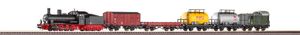 Piko 57123 Start-Set mit Bettung Güterzug Dampflok G7 mit 5 Güterwagen