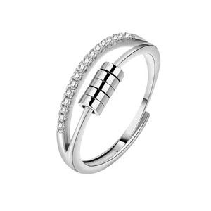 INF Anti-Stress-Ring verstellbar Silber Nr. 18 Silber 18 mm