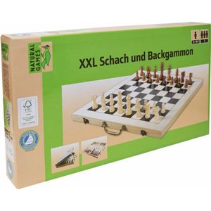 Natural Games XXL Schach und Backgammon Koffer