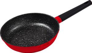 Ø28cm Bratpfanne ca. 6cm hoch KING® SHINE RED aus Aluguss mit Keramikbeschichtung Innen: FUSION TI / Farbe: Rot