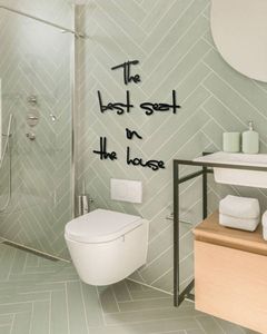 Hoagard "the best seat in the house" Wandbild - Schriftzug aus schwarzem Metall
