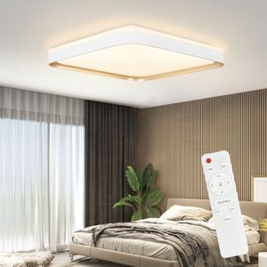 ZMH LED Deckenleuchte Wohnzimmer Weiß Dimmbar mit Fernbedienung  32W  Eckig 30cm  Memoryfunktion  Deckenbeleuchtung für Küche Schlafzimmer Flur Esszimmer