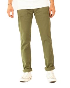 Tellason Herren Hose Denim Jeanshose Jeans Regular Fatigue Strait olive grün Grösse 36