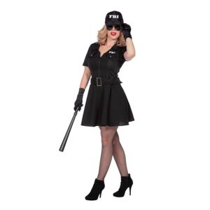 Polizistin Kostüm Polizei FBI Cop Beamtin Special Agent Damen Karneval Fasching 46