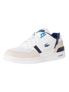 Lacoste T-Clip 124 5 SMA-Ledersneaker, Weiß 40.5 EU
