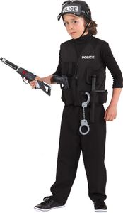 O5226-140-152 schwarz Polizeiweste Polizistenweste Gr.140-152 O5226-140-152 schwarz Polizeiweste Polizistenweste Gr.140-152