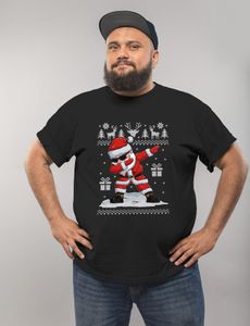 Herren T-Shirt Weihnachten Dabbing Santa Weihnachtsmann Dab Fun-Shirt lustig Moonworks® schwarz XL