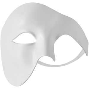 Venezianische Maske Phantom - weiß